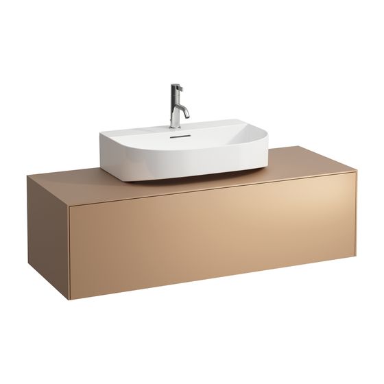 Laufen Schubladenelement Sonar 1180x340x450mm, Kupfer, 1 Schubl., Aussch. mittig, für WT H816341/2