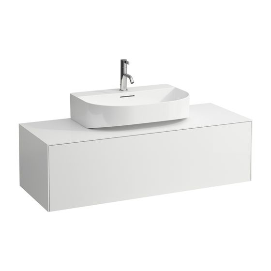 Laufen Schubladenelement Sonar 1180x340x450mm, Mattweiß, 1 Schubl., Aussch. mittig, für WT H816341/2
