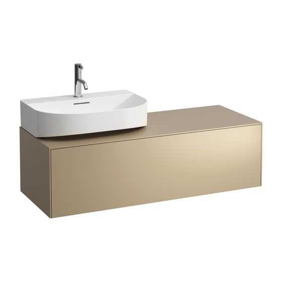 Laufen Schubladenelement Sonar 1180x340x450mm, Gold, 1 Schubl., Aussch. links, für WT H816341/2