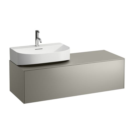 Laufen Schubladenelement Sonar 1180x340x450mm, Titan, 1 Schubl., Aussch. links, für WT H816341/2