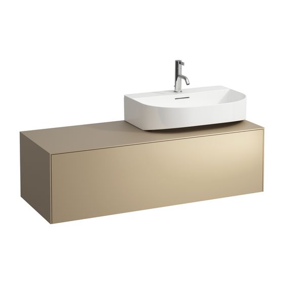 Laufen Schubladenelement Sonar 1180x340x450mm, Gold, 1 Schubl., Aussch. rechts, für WT H816341/3