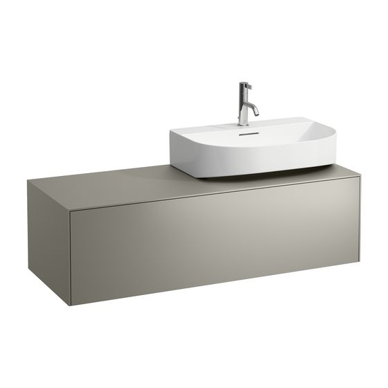 Laufen Schubladenelement Sonar 1180x340x450mm, Titan, 1 Schubl., Aussch. rechts, für WT H816341/3