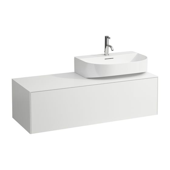 Laufen Schubladenelement Sonar 1180x340x450mm, Mattweiß, 1 Schubl., Aussch. rechts, für WT H816341/3