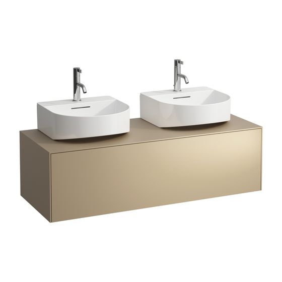 Laufen Schubladenelement Sonar 1180x340x450mm, Gold, 1 Schubl., Aussch. links/rechts, für WT H816341