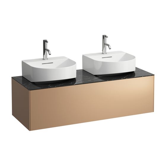 Laufen Schubladenelement Sonar 1180x340x450mm, Kupfer/Nero Marquina, 1 Schubl., Aussch. links/rechts, für WT H816341