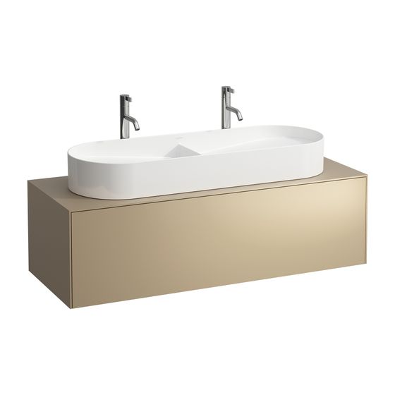 Laufen Schubladenelement Sonar 1180x340x450mm, Gold, 1 Schubl., Aussch. mittig, für WT H812348/9