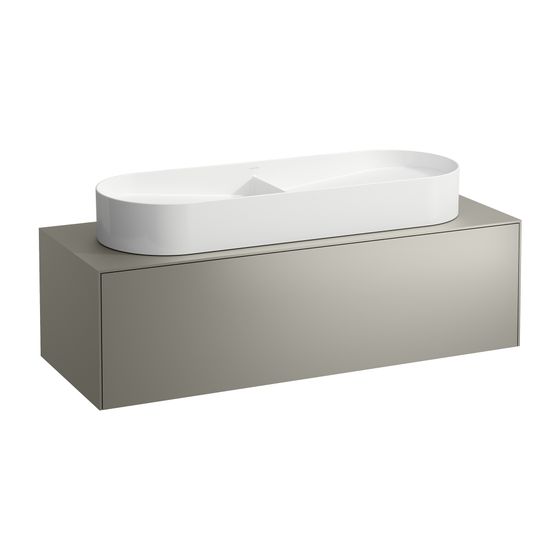 Laufen Schubladenelement Sonar 1180x340x450mm, Titan, 1 Schubl., Aussch. mittig, für WT H812348/9