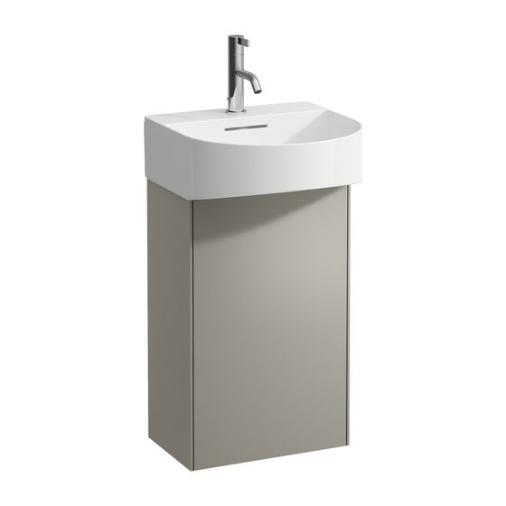 Laufen Waschtischunterbau Sonar 240x387x600mm, Titan, 1 Tür Scharnier links mit Push/Pull Funktion, für Waschtisch H815341