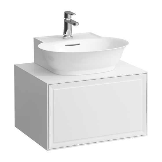 Laufen Waschtischunterbau The New Classic 457x577x347mm, geschw. Eiche, Ausschnitt mittig, 1 Schub., Push/Pull, für WT H816852