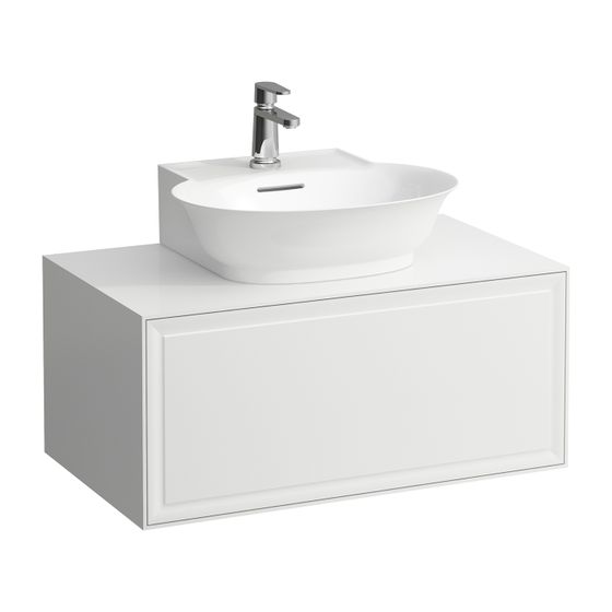 Laufen Waschtischunterbau The New Classic 457x777x347mm, Verkehrsgrau, Ausschnitt mittig, 1 Schublade, Push/Pull, für WT H816852