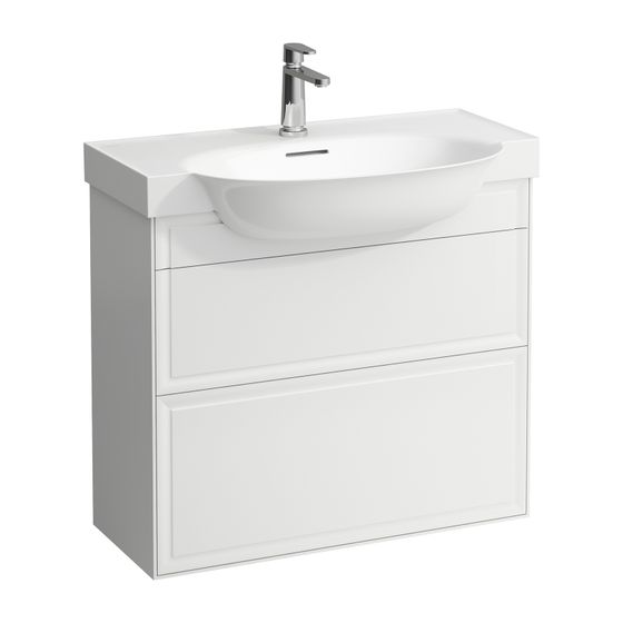 Laufen Waschtischunterbau The New Classic 316x776x677mm, Mattweiß, 2 Schubladen mit Push/Pull, für WT H813855