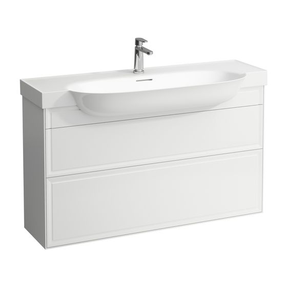 Laufen Waschtischunterbau The New Classic 316x1176x677mm, Mattweiß, 2 Schubladen mit Push/Pull, für WT H813858