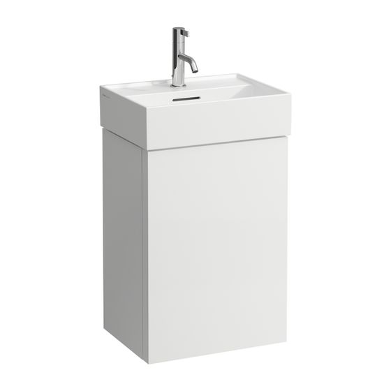 Laufen Waschtischunterbau Kartell 331x432,5x600mm, Kieselgrau, 1 Tür Scharnier rechts, mit Push/Pull Funktion für WT H815330