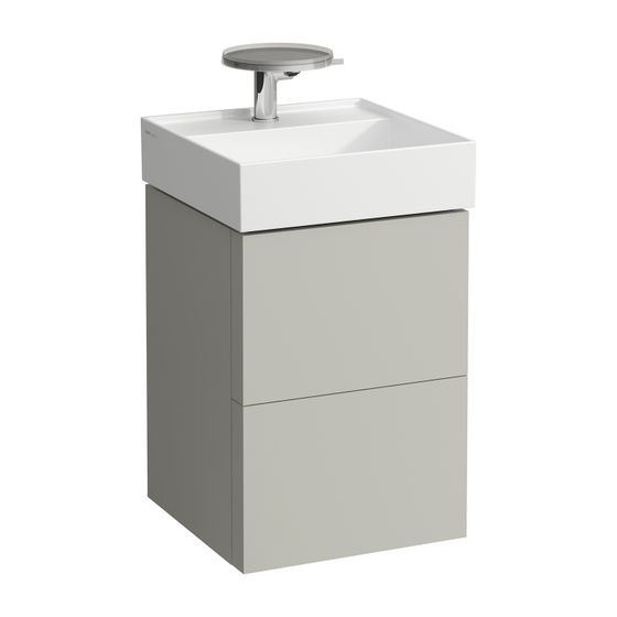 Laufen Waschtischunterbau Kartell 450x440x600mm, Kieselgrau, 2 Schubladen, mit Push/Pull Funktion, für WT H815331