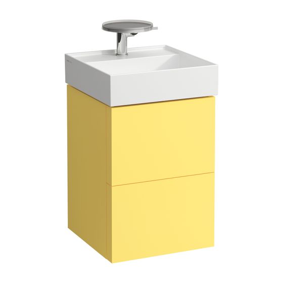 Laufen Waschtischunterbau Kartell 450x440x600mm, Senfgelb, 2 Schubladen, mit Push/Pull Funktion, für WT H815331