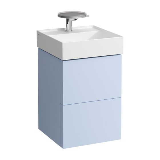 Laufen Waschtischunterbau Kartell 450x440x600mm, Graublau, 2 Schubladen, mit Push/Pull Funktion, für WT H815331