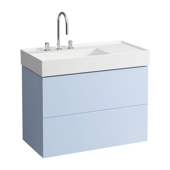 Laufen Waschtischunterbau Kartell 600x880x450mm, Graublau, 2 Schubladen, mit Push/Pull Funktion, für WT H810338