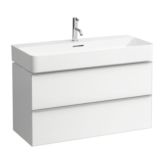 Laufen Waschtischunterbau SPACE 408x933x500mm, Ulme dunkel, 2 Schubladen mit Griff für Waschtisch H810287