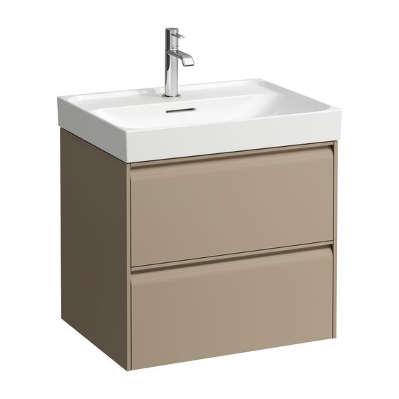 Laufen Waschtischunterbau MEDA 448x584x515mm, Cappuccino, 2 Schubladen, 1 Ordnungssystem, Griffleiste, Vollau., für 60cm WT