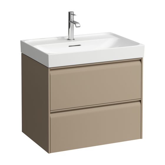 Laufen Waschtischunterbau MEDA 448x636x515mm, Cappuccino, 2 Schubladen, 1 Ordnungssystem, Griffleiste, Vollau., für WT 65cm