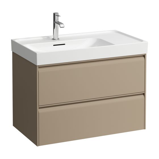 Laufen Waschtischunterbau MEDA 448x784x515mm, Cappuccino, 2 Schubl., 1 Ordnungssys., Griffleiste, Vollau., für 80cm WT H817116