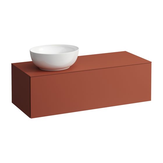 Laufen Schubladenelement, Ilbagnoalessi, 1200mm, Terracotta, 1 Schub., Ausschn. links