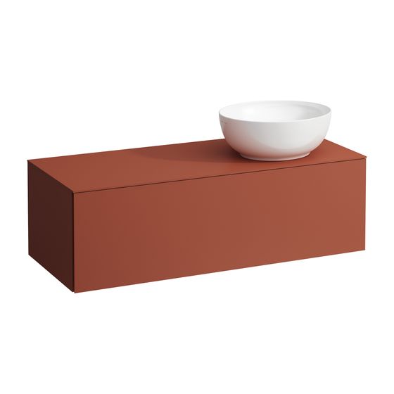 Laufen Schubladenelement, Ilbagnoalessi, 1200mm, Terracotta, 1 Schub., Ausschn. rechts