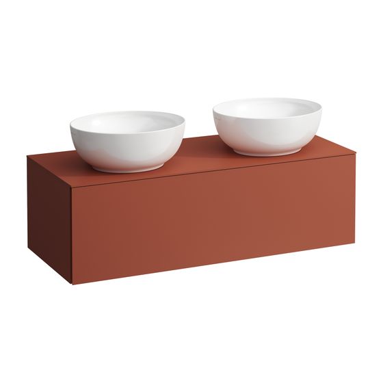 Laufen Schubladenelement, Ilbagnoalessi, 1200mm, Terracotta, 1 Schub., Ausschn. links/rechts