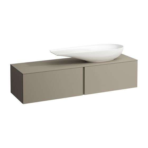 Laufen Schubladenelement, Ilbagnoalessi, 1600mm, Pearlbeige, 2 Schub., Ausschn. rechts, für WT H818974