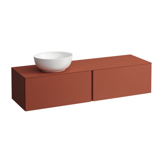 Laufen Schubladenelement, Ilbagnoalessi, 1600mm, Terracotta, 2 Schub., Ausschn. links