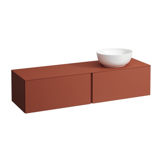 Laufen Schubladenelement, Ilbagnoalessi, 1600mm, Terracotta, 2 Schub., Ausschn. rechts