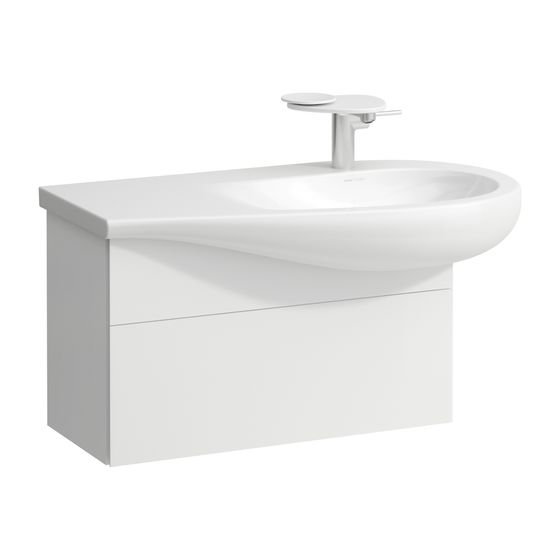 Laufen Waschtischunterbau Ilbagnoalessi 321x732x442mm, Multicolor lackiert, 1 Schubl., verste. Griffe, Siphonausschnitt rechts