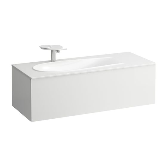 Laufen Waschtischunterbau Ilbagnoalessi 491x1194x364mm, Multicolor lackiert, 1 Schubl., verste. Griffe, Siphonausschnitt links