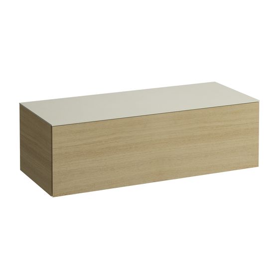 Laufen Schubladenelement, Ilbagnoalessi, 1200mm, Eiche hell, 1 Schub., ohne Ausschn., Calce Avorio