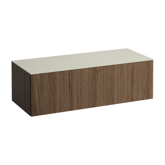 Laufen Schubladenelement, Ilbagnoalessi, 1200mm, Noce canaletto, 1 Schub., ohne Ausschn., Calce Avorio