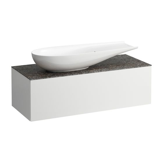 Laufen Schubladenelement, Ilbagnoalessi, 1200mm, Multicolor, 1 Schub., mit HL, Ausschn. links, Marrone Naturale, für WT H818974