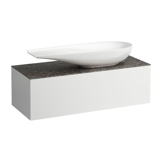 Laufen Schubladenelement, Ilbagnoalessi, 1200mm, Specialcolor, 1 Schub., mit HL, Ausschn. rechts, Marrone Naturale, für H818974