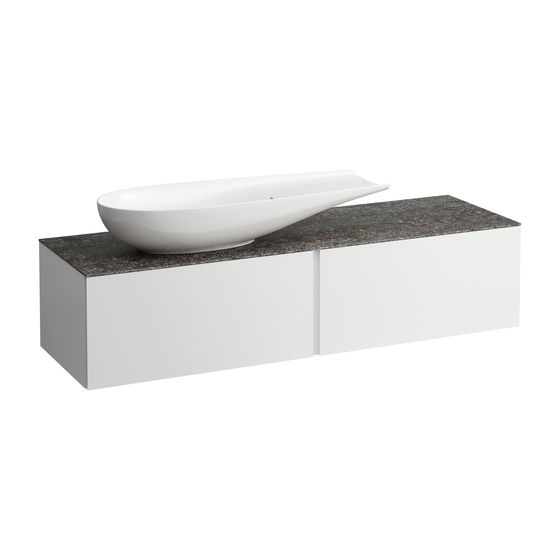 Laufen Schubladenelement, Ilbagnoalessi, 1600mm, Multicolor, 2 Schub., Ausschn. links, Marrone Naturale, für WT H818974