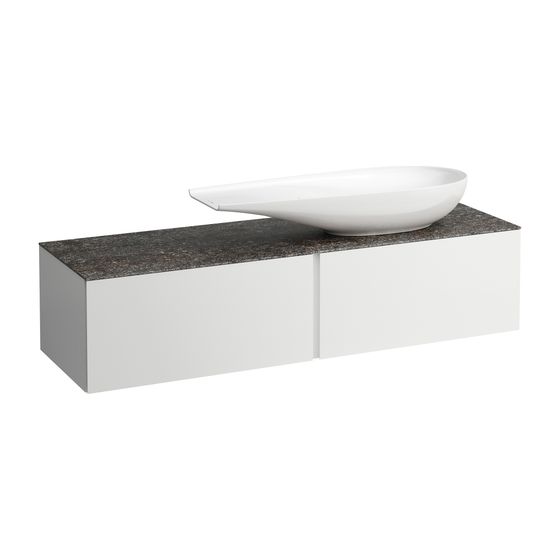 Laufen Schubladenelement, Ilbagnoalessi, 1600mm, Multicolor, 2 Schub., Ausschn. rechts, Marrone Naturale, für WT H818974