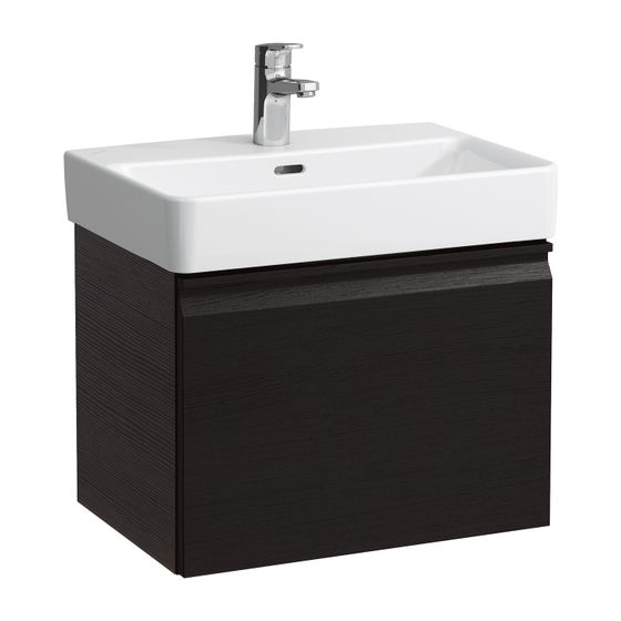 Laufen Waschtischunterbau Laufen Pro S 372x510x397mm, Wenge, 1 Schublade, mit Griffmulde, für WT H818958