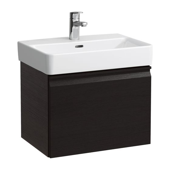 Laufen Waschtischunterbau Laufen Pro S 370x510x392mm, Wenge, 1 Schublade 1 Innenschublade, mit Griffmulde, für WT H818958