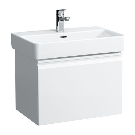 Laufen Waschtischunterbau Laufen Pro S 370x550x392mm, 1 Schublade 1 Innenschublade, mit Griffmulde, für WT H818959 eichehel