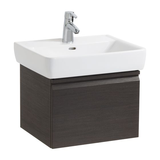 Laufen Waschtischunterbau Laufen Pro A 450x520x392mm, Wenge, 1 Schublade 1 Innenschublade, mit Griffmulde, für WT H818952