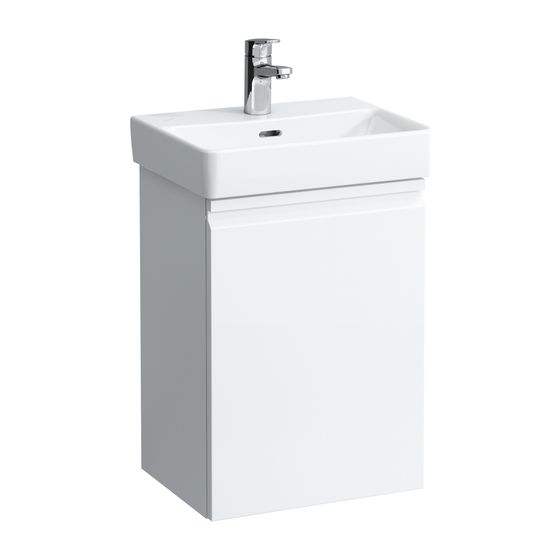 Laufen Waschtischunterbau Laufen Pro S 321x415x580mm, glänzend Weiß, 1 Tür Scharnier rechts, mit Griffmulde, für WT H815961