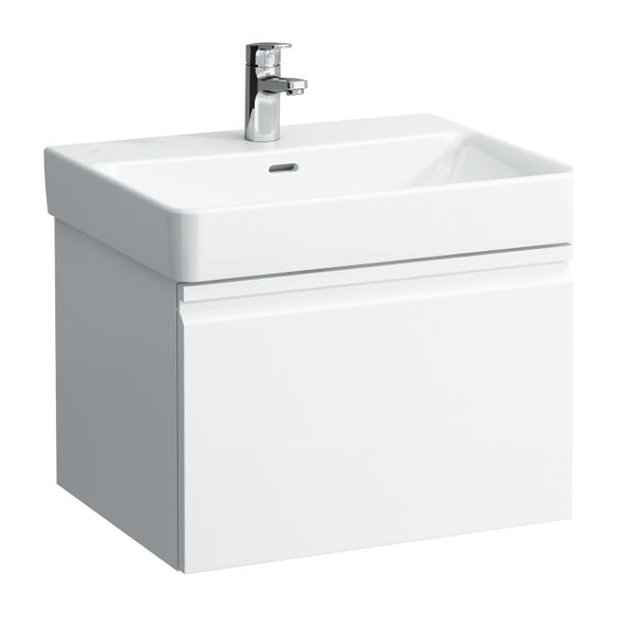 Laufen Waschtischunterbau Laufen Pro S 450x570x397mm, Eiche hell, 1 Schublade 1 Innenschublade, mit Griffmulde, für WT H810963