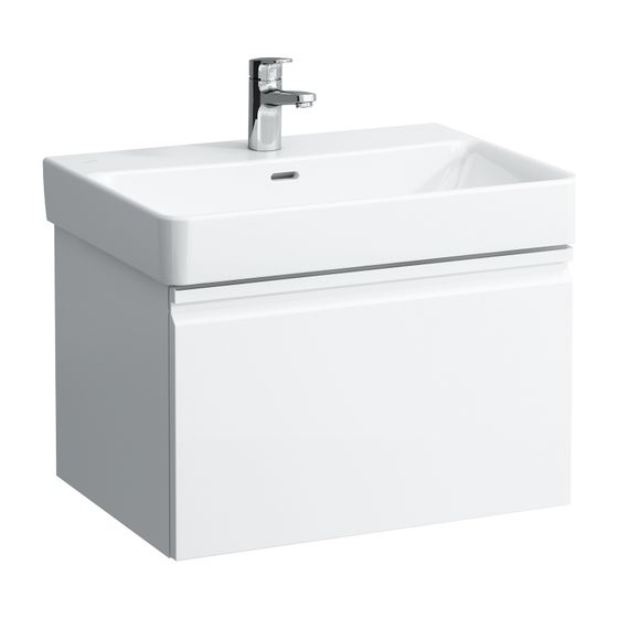 Laufen Waschtischunterbau Laufen Pro S 450x616x397mm, Eiche hell, 1 Schublade 1 Innenschublade, mit Griffmulde, für WT H810964