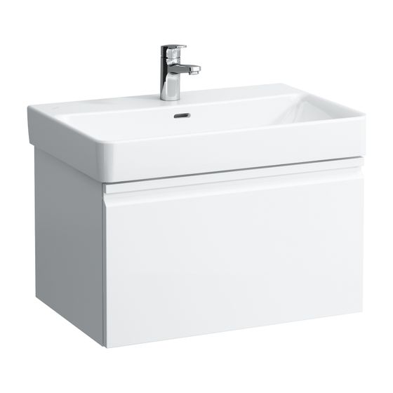 Laufen Waschtischunterbau Laufen Pro S 450x665x397mm, Wenge, 1 Schublade, mit Griffmulde, für WT H810967