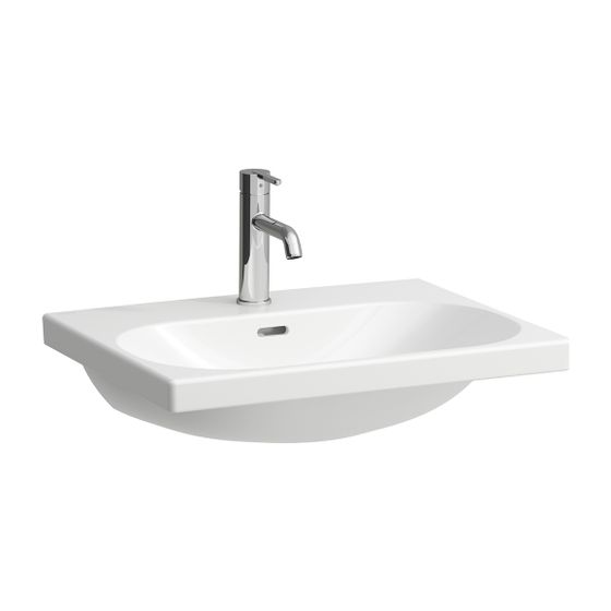 Laufen Waschtisch LUA 460x600x180mm, Weiß, 1 Hahnloch, mit Überlauf