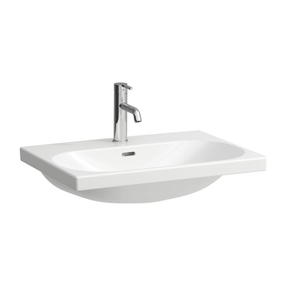 Laufen Waschtisch LUA 460x650x180mm, Weiß, 1 Hahnloch, mit Überlauf