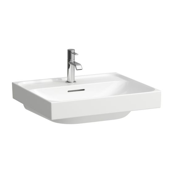 Laufen Aufsatzwaschtisch MEDA 460x550x165mm, Weiß LCC, 1 Hahnloch, mit Überlauf